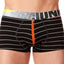 Junk Underjeans Black Striped Rumba Zipper-Pouch Trunk