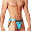 Junk Underjeans Blue-Heather Shuffle Zipper-Pouch Jockstrap