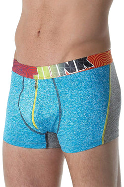 Junk Underjeans Blue-Heather Zip-Front Twist Trunk thumbnail 3