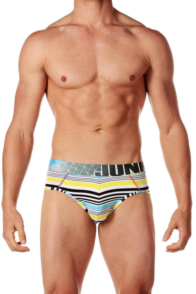 Junk Underjeans Blue/Multi Striped Hustle Brief