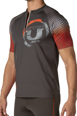 Junk Underjeans Charcoal Fire Zip Swim Shirt thumbnail 2