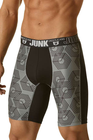 Junk Underjeans Charcoal Snare Knee Length Boxer