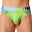 Junk Underjeans Green Heather Color-Block Grind Brief