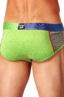 Junk Underjeans Green Heather Color-Block Grind Brief thumbnail 4