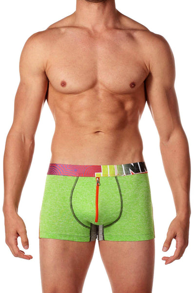 Junk Underjeans Green-Heather Zip-Front Twist Trunk