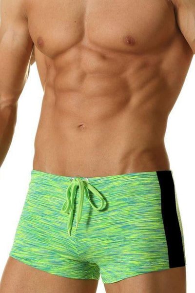 Junk Underjeans Green Nautilus Square Cut Swim Trunk
