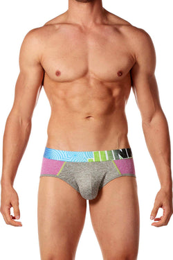Junk Underjeans Grey/Purple Heather Color-Block Grind Brief thumbnail 1