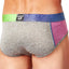 Junk Underjeans Grey/Purple Heather Color-Block Grind Brief