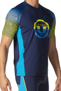 Junk Underjeans Navy Swirl Swim Shirt thumbnail 2