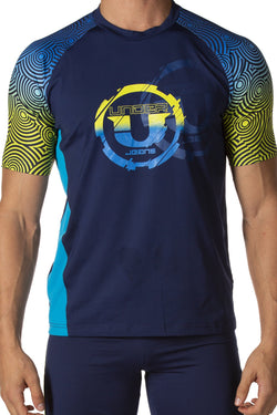 Junk Underjeans Navy Swirl Swim Shirt thumbnail 1