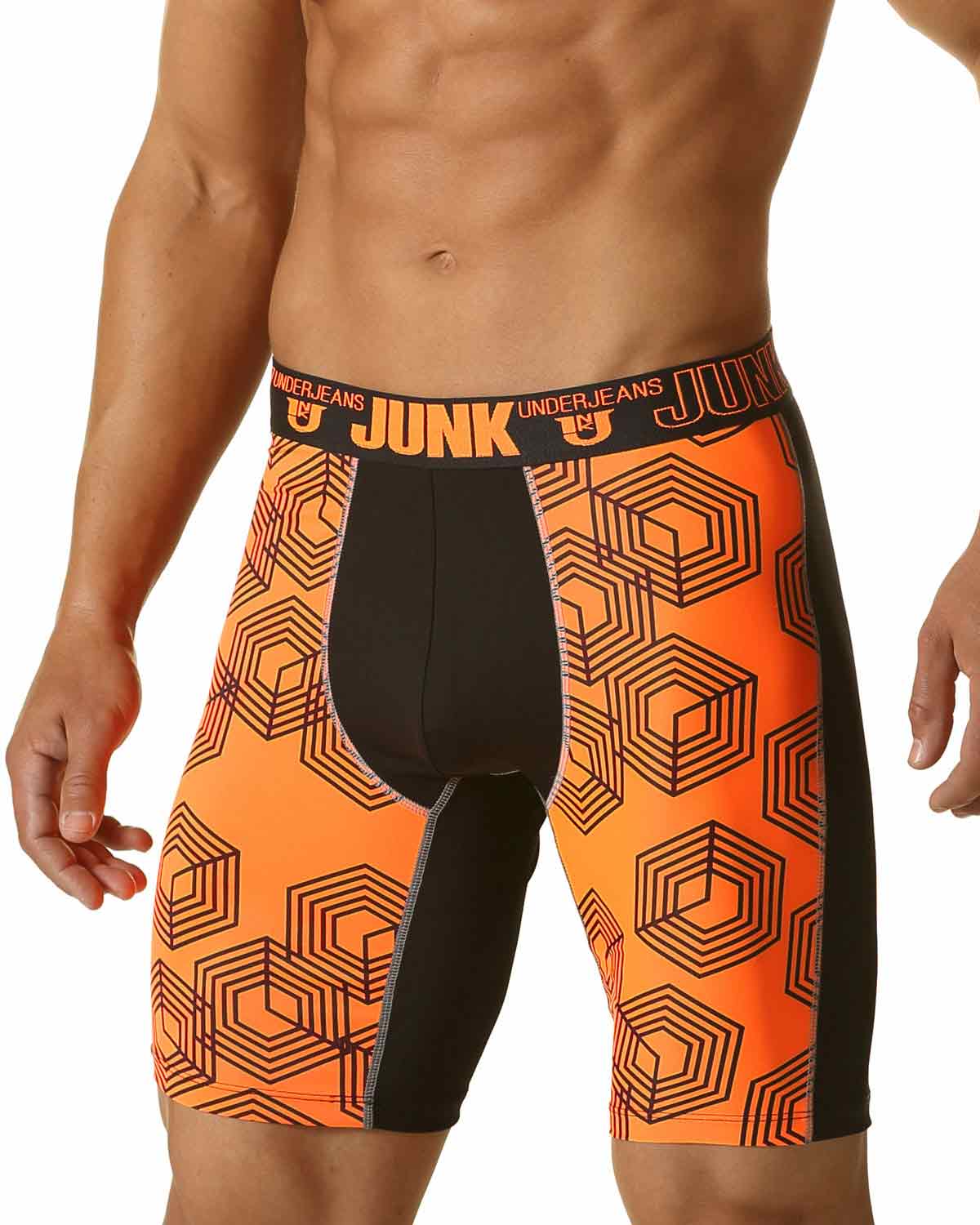 Junk Underjeans Orange Snare Knee Length Boxer