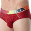 Junk Underjeans Red Geometric-Print Salsa Brief