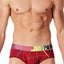 Junk Underjeans Red Geometric-Print Salsa Brief