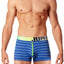 Junk Underjeans Royal-Blue Striped Rumba Zipper-Pouch Trunk