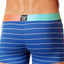 Junk Underjeans Royal-Blue Striped Rumba Zipper-Pouch Trunk