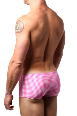 JustinCase Magenta-Pink Gingham Swim Trunk thumbnail 2