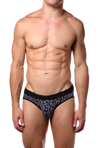 JustinCase Navy/White Bubble Brief