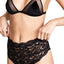 KENDALL+KYLIE Black Lace High-Waist Cheeky Panty