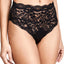 KENDALL+KYLIE Black Lace High-Waist Cheeky Panty