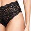 KENDALL+KYLIE Black Lace High-Waist Cheeky Panty