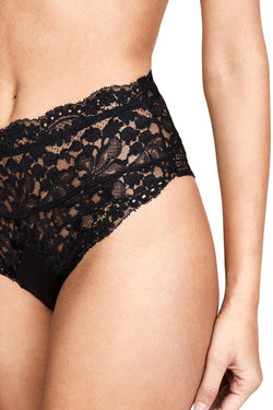 KENDALL+KYLIE Black Lace High-Waist Cheeky Panty thumbnail 3