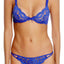 KENDALL+KYLIE Electric-Blue Underwire Lace Plunge Bra