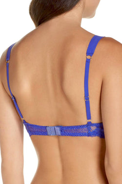 KENDALL+KYLIE Electric-Blue Underwire Lace Plunge Bra thumbnail 4