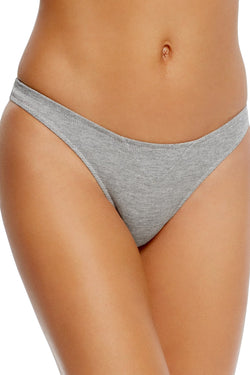 KENDALL+KYLIE Heather-Grey Jersey-Knit Laced-Back Cheeky Bikini Brief thumbnail 2