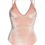 KENDALL+KYLIE Rose-Dust Velvet Plunge Bodysuit