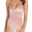 KENDALL+KYLIE Rose-Dust Velvet Plunge Bodysuit