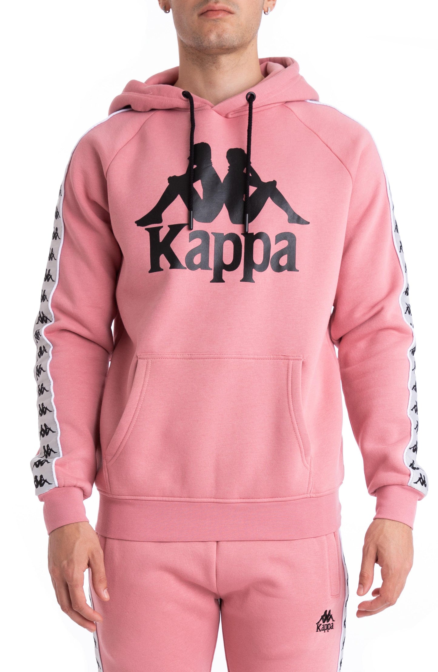 Kappa Hurtado Logo Hoodie Dark Pink
