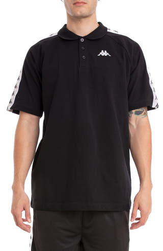Kappa Men's 222 Banda Calsi Pique Polo Black
