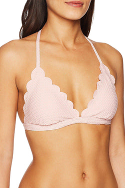 Kate Spade New York Aloha-Pink Marina Piccola Textured/Scalloped Triangle Top thumbnail 2