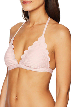 Kate Spade New York Aloha-Pink Marina Piccola Textured/Scalloped Triangle Top thumbnail 3