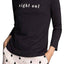 Kate Spade New York Black Night-Owl Long-Sleeve Lounge Tee