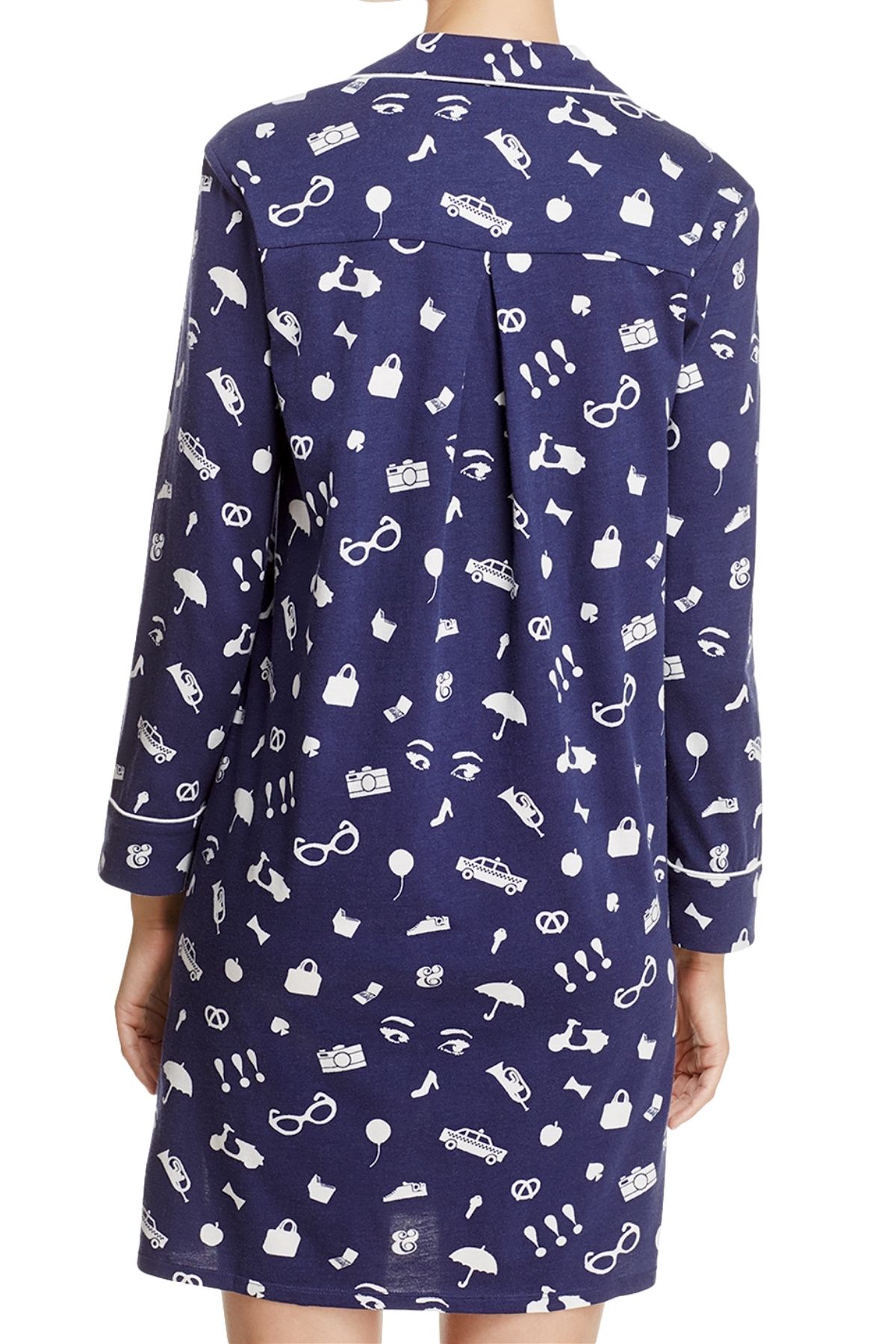 Kate Spade New York Navy/White Favorite-Things Sleepshirt