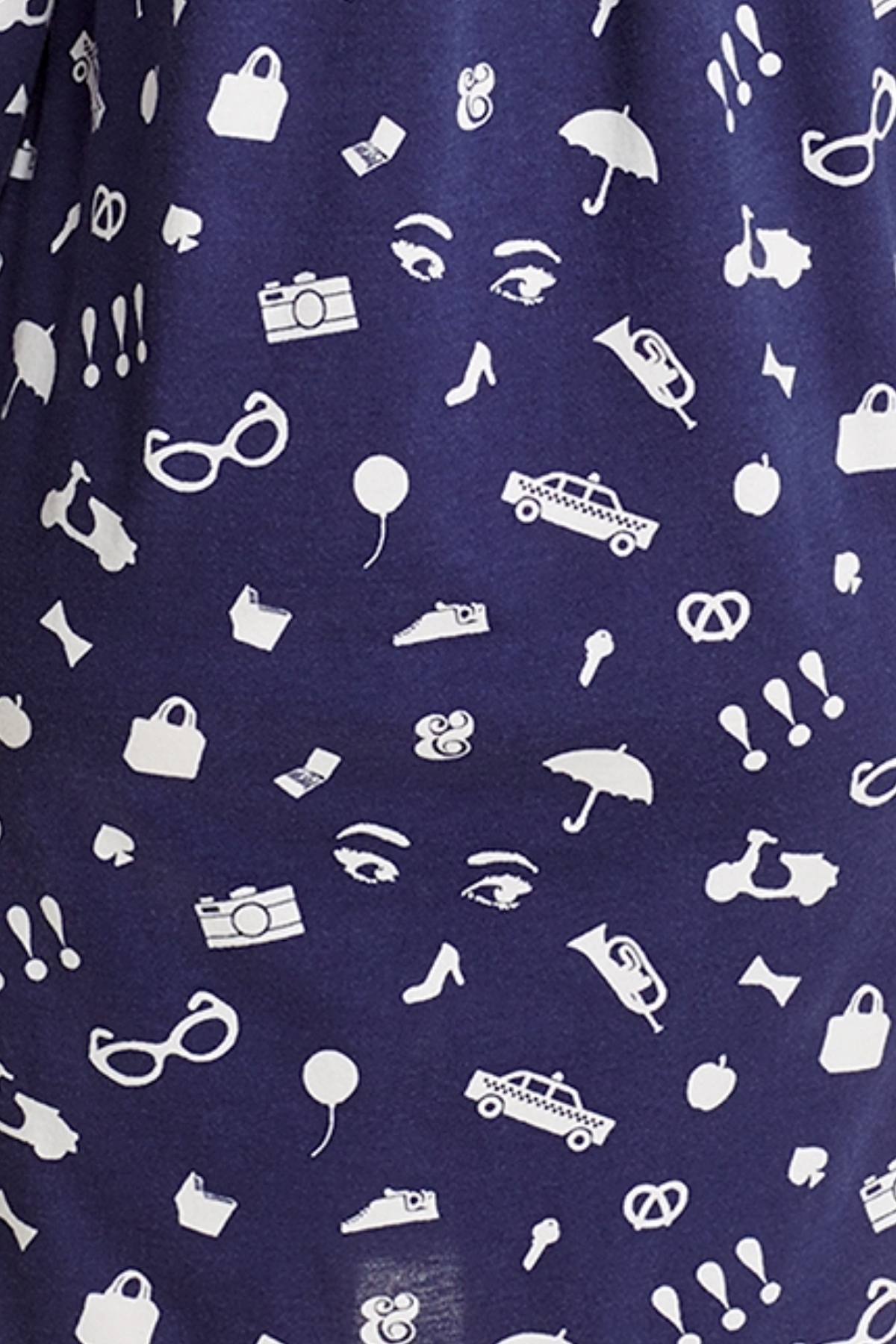Kate Spade New York Navy/White Favorite-Things Sleepshirt