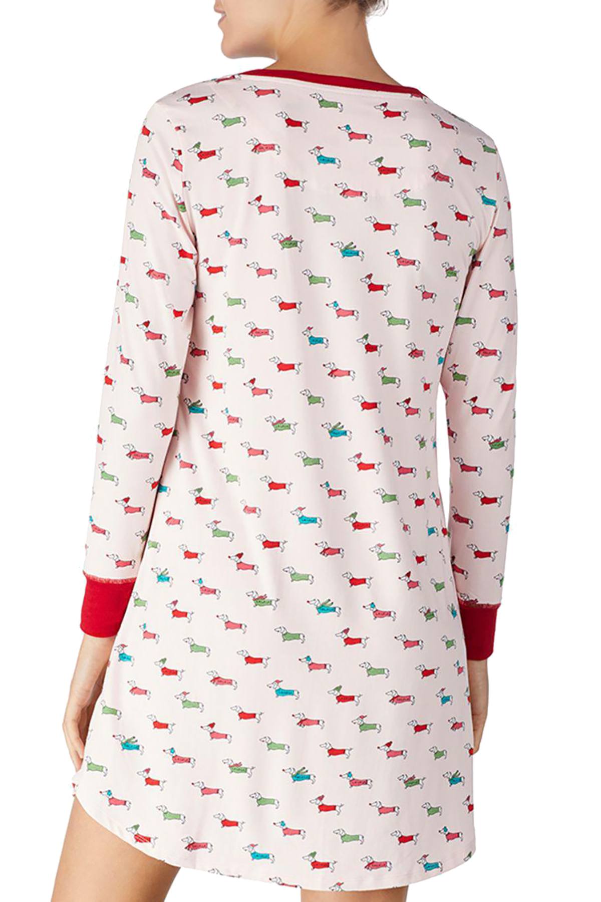 Kate Spade New York Pink Dachshund FA LA LA Sleepshirt with Eyemask Set