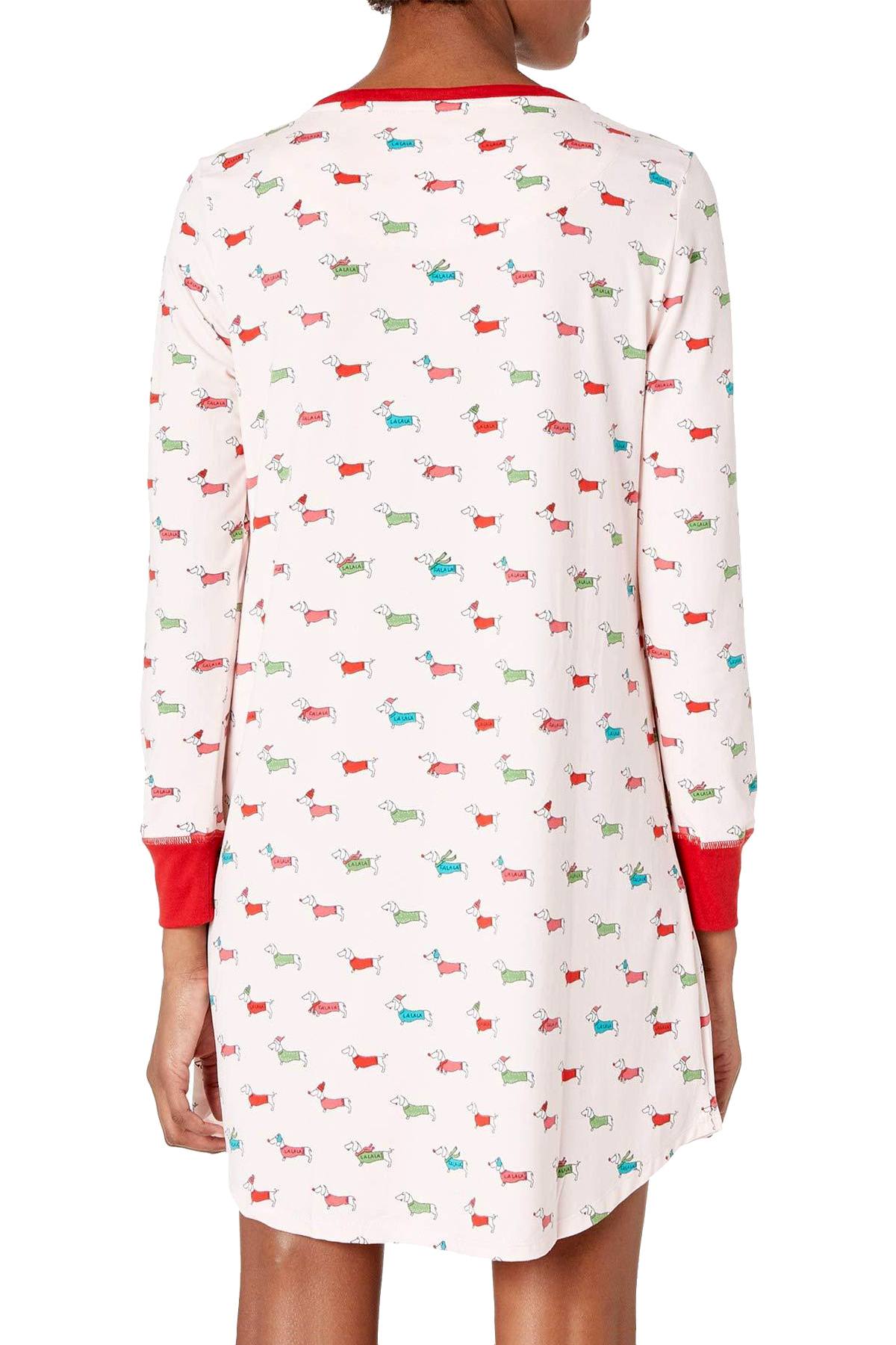Kate Spade New York Pink Dachshund FA LA LA Sleepshirt with Eyemask Set