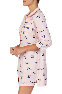 Kate Spade New York Pink Love-Birds Dream-a-Little-Dream Sleepshirt thumbnail 3