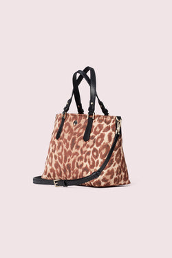 Kate Spade New York Taylor Leopard Small Crossbody Tote Bag in Natural thumbnail 1
