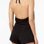 Kenneth Cole Black Ready To Ruffle Plunging Romper Cover-Up Swimsuit