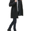 Kenneth Cole New York Winged Collar With Inner Lightweight Bib And Hood Jacket Black