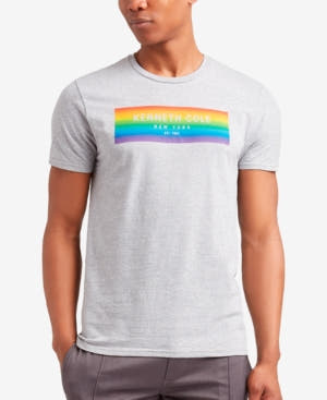 Kenneth Cole Pride Rainbow Logo T-Shirt Gray