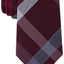 Kenneth Cole Reaction Burgundy Track Plaid Tie