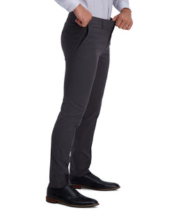 Kenneth Cole Reaction Extra Slim-fit Stretch Micro Check Houndstooth Dress Pants Dark Grey thumbnail 2