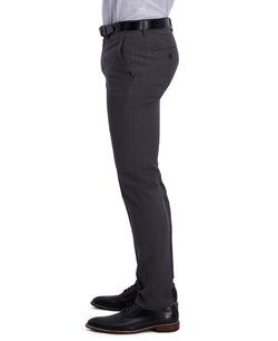 Kenneth Cole Reaction Extra Slim-fit Stretch Micro Check Houndstooth Dress Pants Dark Grey thumbnail 3