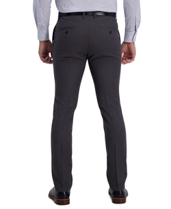 Kenneth Cole Reaction Extra Slim-fit Stretch Micro Check Houndstooth Dress Pants Dark Grey thumbnail 4