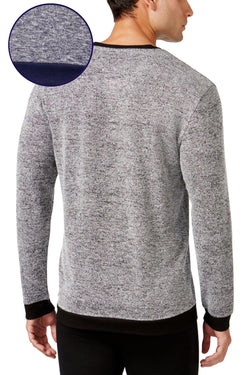 Kenneth Cole Reaction Navy-Blue Marled Sleep Shirt thumbnail 2