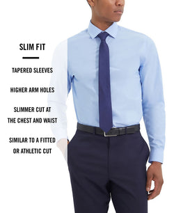 Kenneth Cole Reaction Slim-fit All Day Flex Performance Stretch Solid Dress Shirt Thistle thumbnail 3